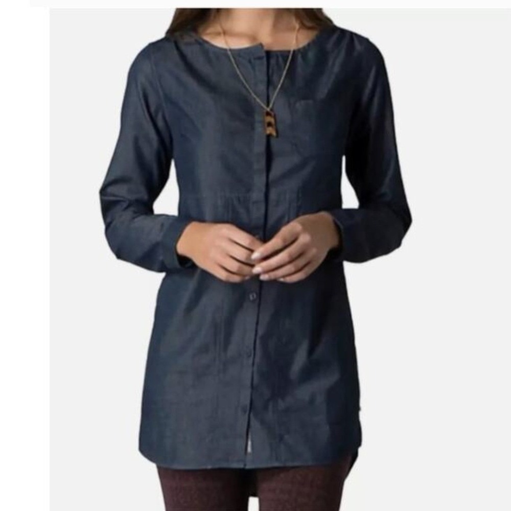Toad &Co. Wayfare Tunic‎ Chambray Womens Classic Minimalist Capsule M